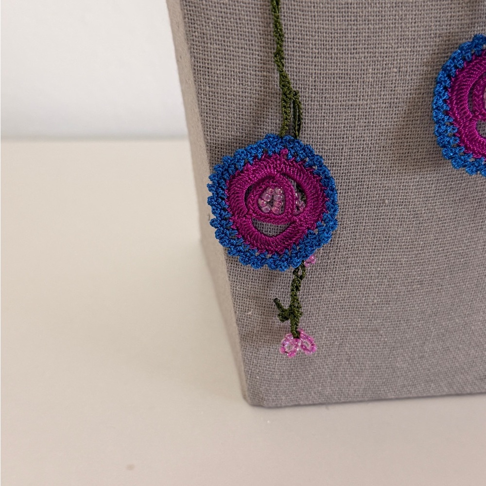 Collectable Traditional Turkish Handcrafted Oya Necklace - Picture 7 of 7